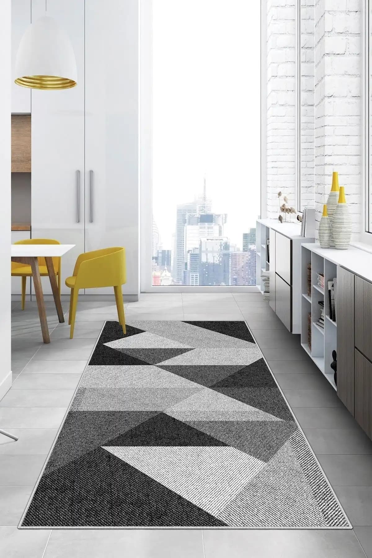Life Decortiva Dijital Baskı Yıkanabilir Kaymaz Taban Salon Halısı Mutfak Halısı ve Yolluk