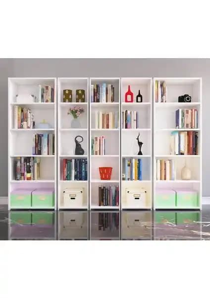 Nur Mobilya 5'li Kitaplık Modelleri Karşılaştırması Arkalıklı ve Arkalıksız Tasarımlar