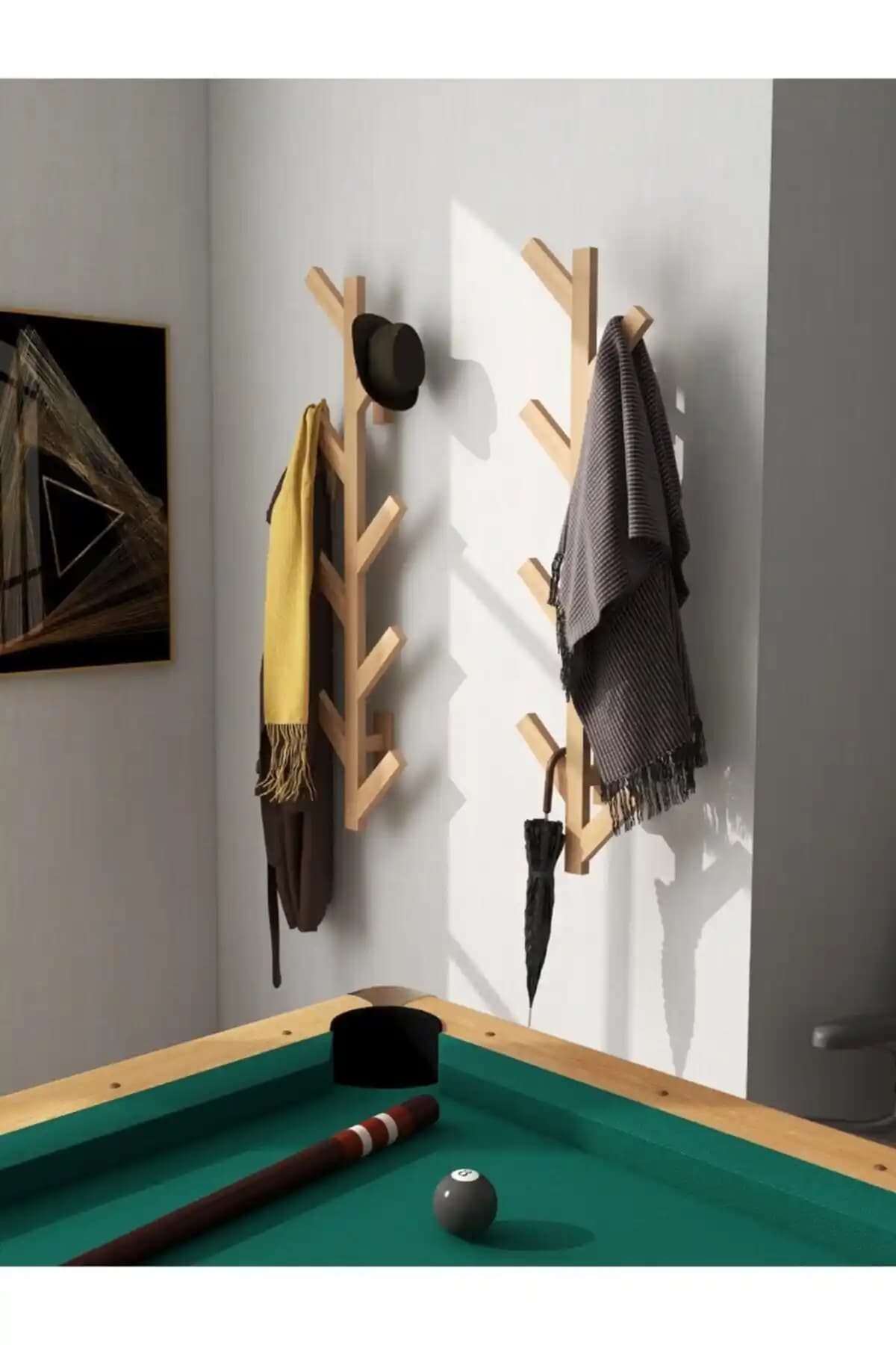 Eryatex Dekoratif Doğal Ahşap Elbise Askısı: Şık ve Pratik Tasarım ile Alan Tasarrufu