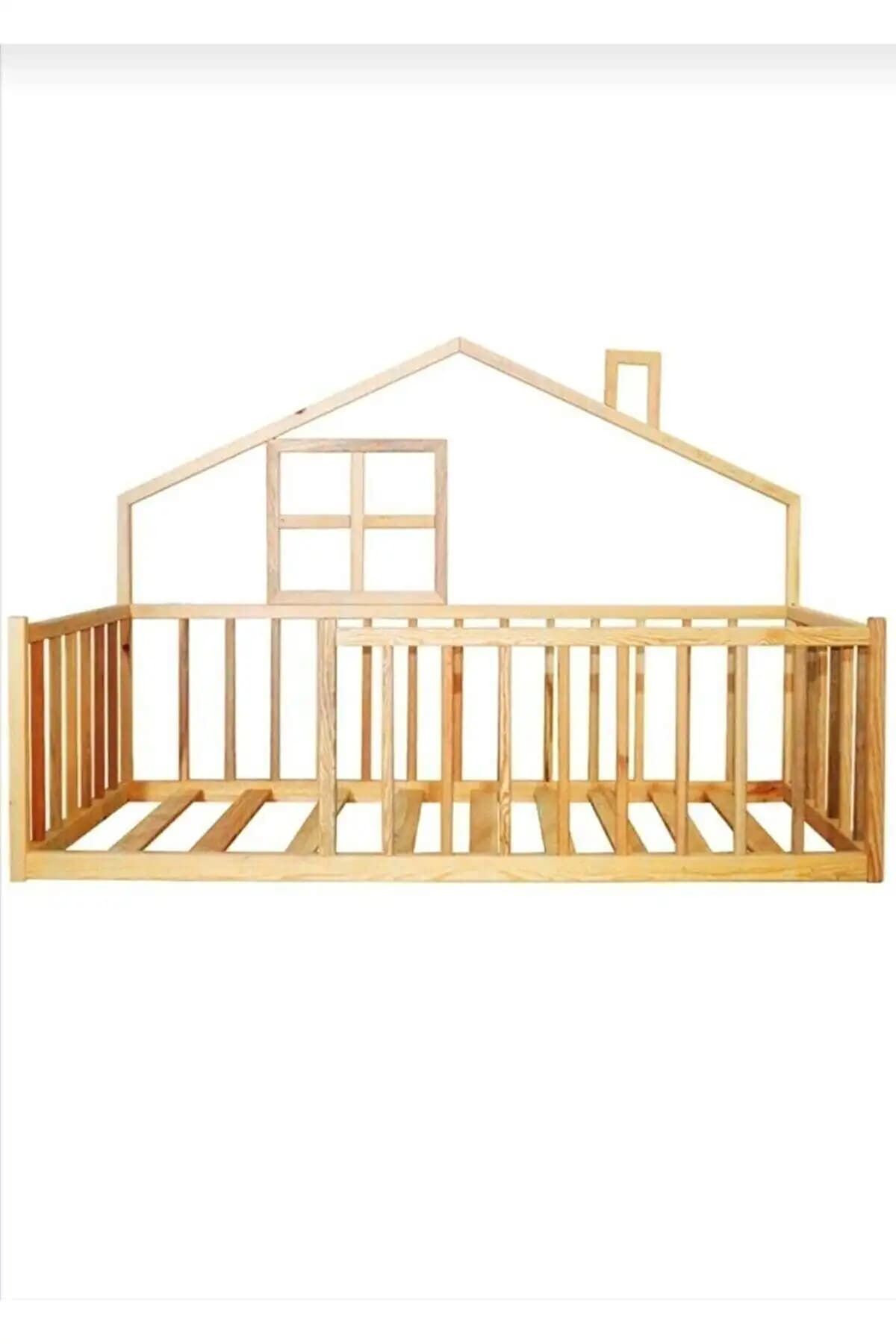 HFT HOME Montessori Unisex Çocuk Yatağı Doğal Malzeme ve Kolay Kurulum Özelliğiyle