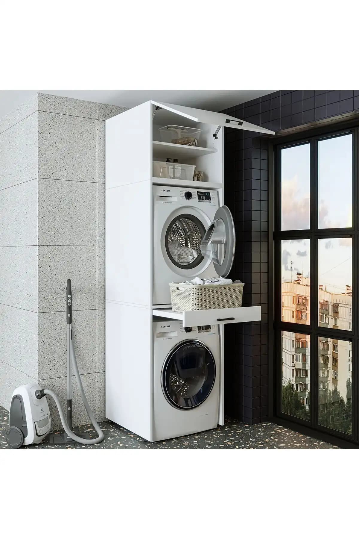 ROOMART Çamaşır ve Kurutma Makinesi Dolabı Modern ve Dayanıklı Tasarımıyla Evlerinizi Güzelleştirir