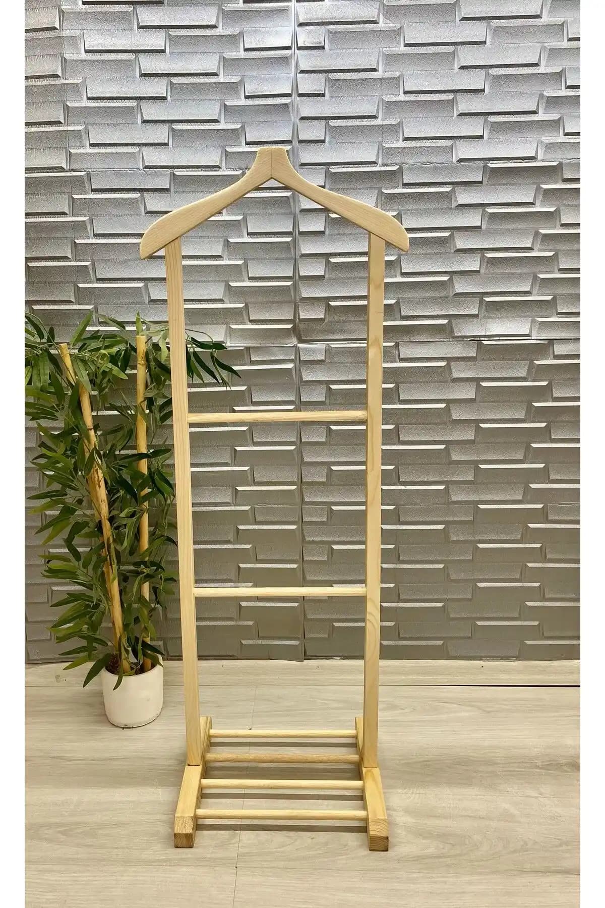 SMD Dizayn Ahşap Dilsiz Uşak Elbise Askısı: Estetik ve Dayanıklılık Bir Arada