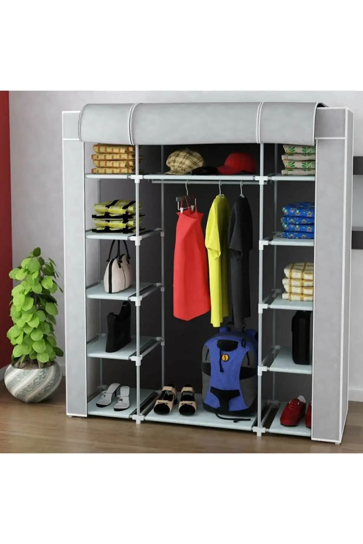 Trioport Çift Yandan Raflı Bez Dolap: Modern ve Fonksiyonel Depolama Çözümü