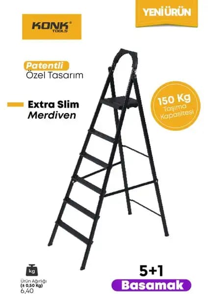 Eurostep 3 Basamak ve Konk Tools Extra Süper Slim Siyah Merdiven Karşılaştırması 2