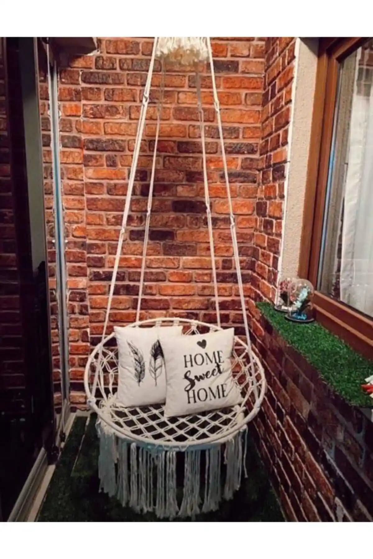 AslanButik Makrome Özel Örgü Salıncak Estetik ve Dayanıklı Tasarım