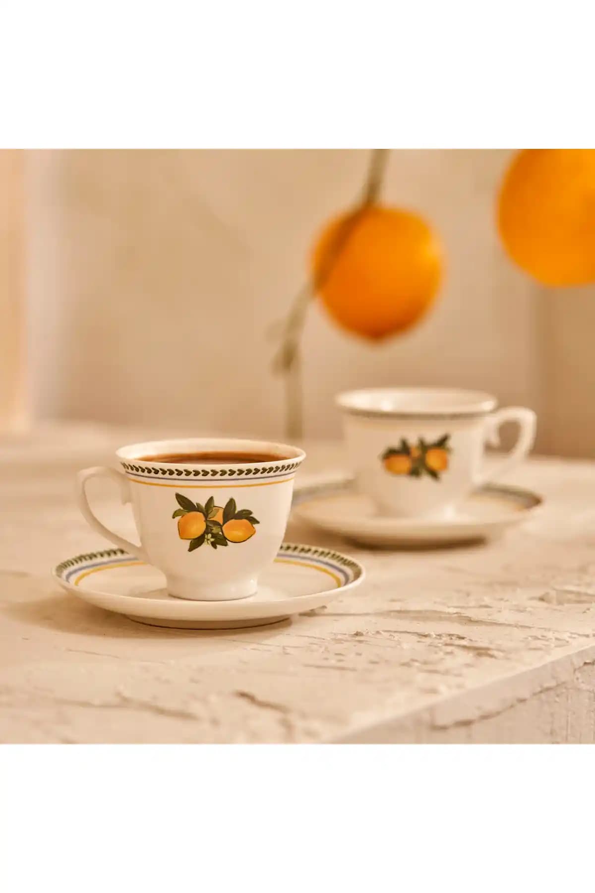 Bella Maison Lemoncello Porselen Kahve Fincanı Seti Yaz Aylarına Estetik ve Fonksiyonellik Katıyor