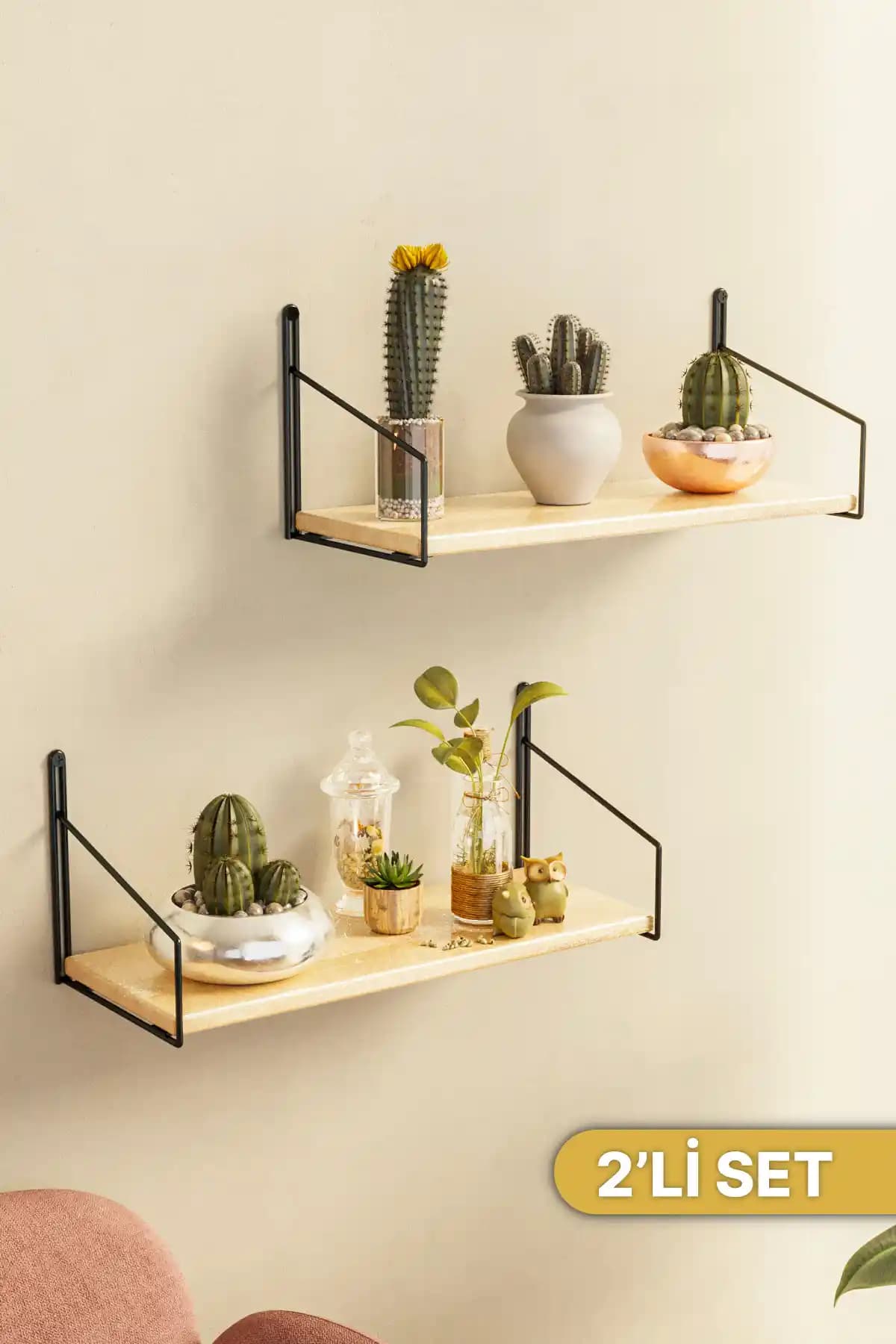 Bino Raf Duvar Rafı Modern ve Dayanıklı Ahşap Dekorasyon Unsuru