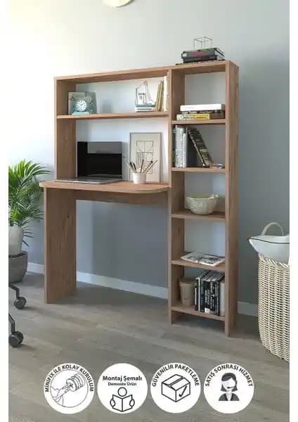 Bofigo Kitaplıklı Çalışma Masası: Fonksiyonellik ve Estetik Birlikte Sunar