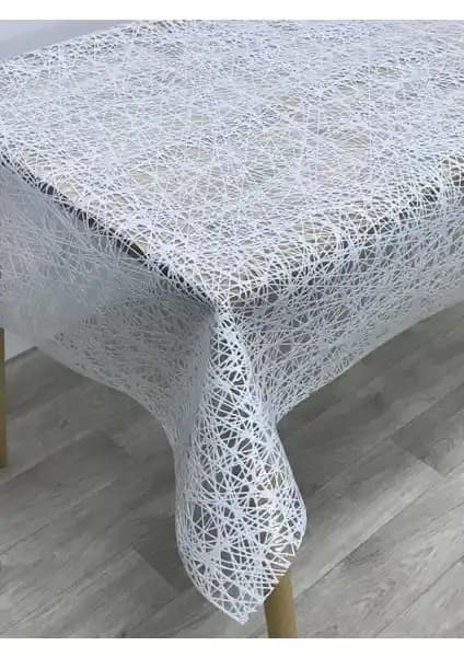 Capensis Hasır Desenli Şeffaf PVC Masa Örtüsü 100x140 cm Estetik ve Dayanıklı Tasarım
