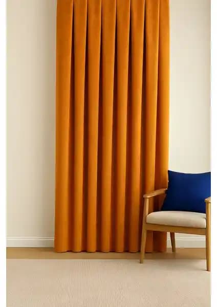 Cortibo Barcelona Kadife Dokulu Fon Perde Geniş Renk Seçenekleriyle Modern Tasarım