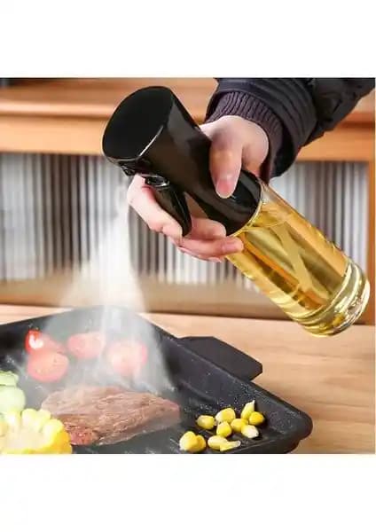 Emdeco Siyah Sprey Cam Yağdanlık: Çok Amaçlı ve Şık Mutfak Aksesuarı