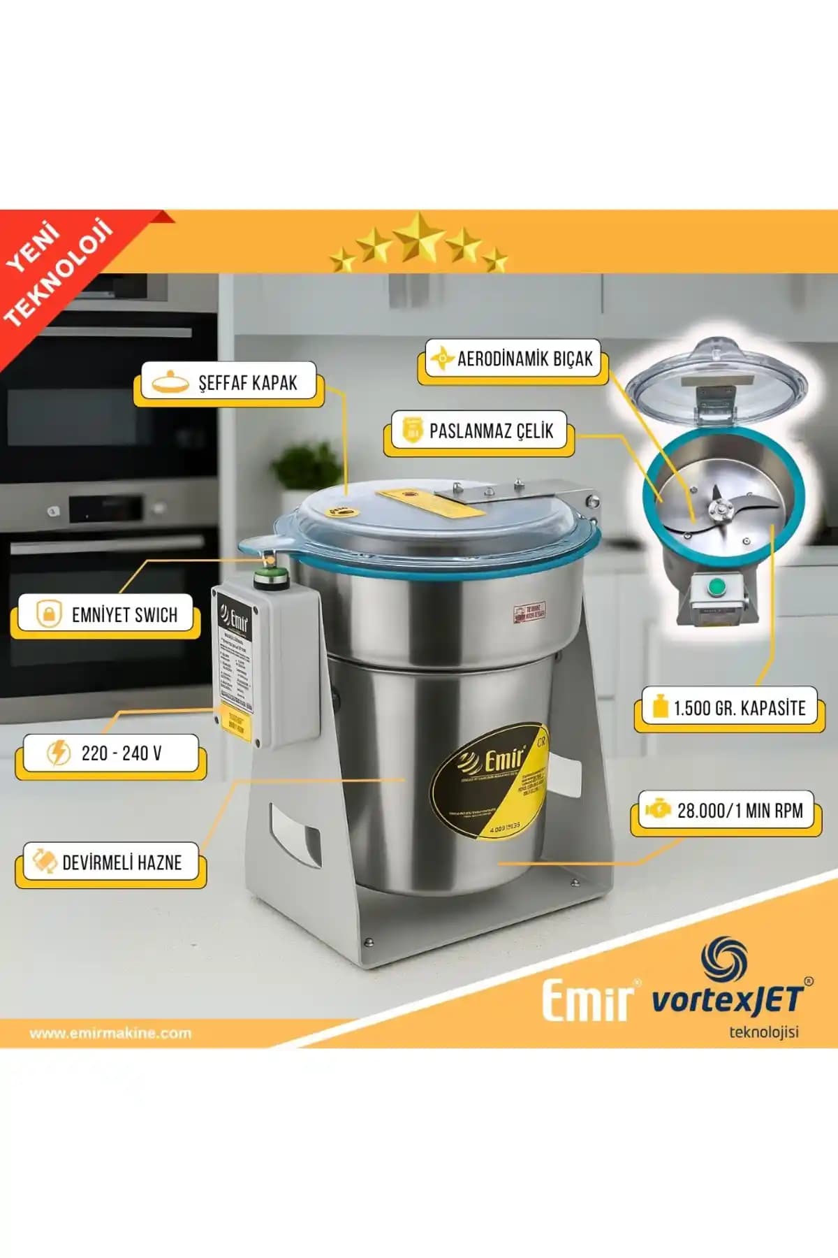 Emir Endüstriyel Mutfak Tarhana Öğütücü: Güçlü Performans ve Dayanıklılık Özellikleri