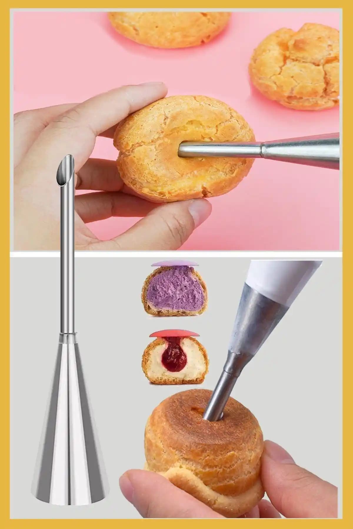 ENJOYPEPERON Paslanmaz Çelik Krema Sıkma Ucu: Dayanıklı ve Profesyonel Kullanım İçin