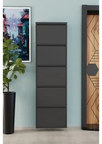 EVDEMO 5 Kapaklı Metal Ayakkabılık: Modern ve Dayanıklı Depolama Çözümü