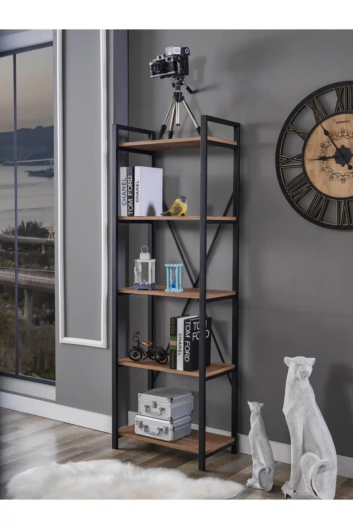 Evdesa Eko-60 5 Raflı Metal Kitaplık: Modern ve Dayanıklı Depolama Çözümünüz