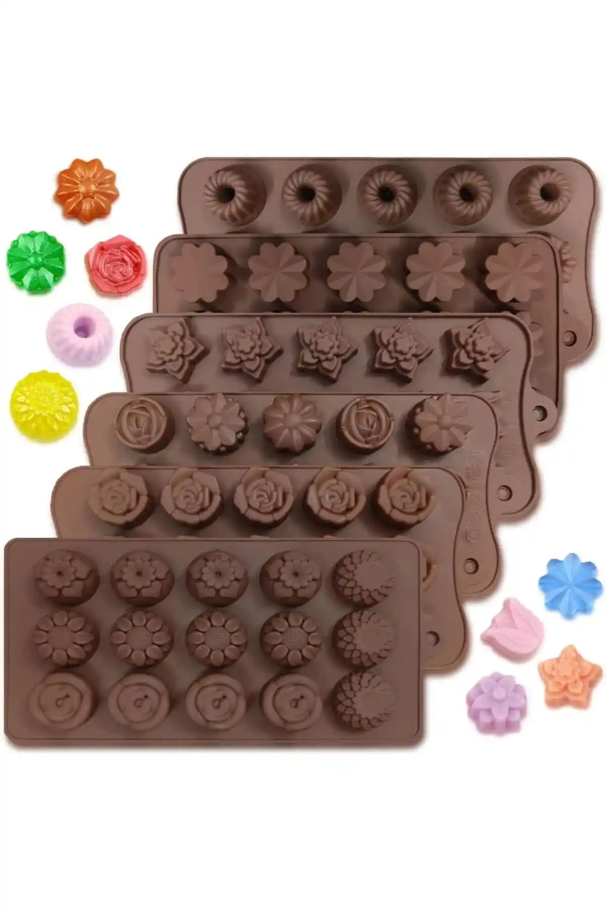 Genel Markalar 2 Adet Silikon Çikolata ve Dondurma Kalıbı Pratik ve Dayanıklı Mutfak Gereçleri