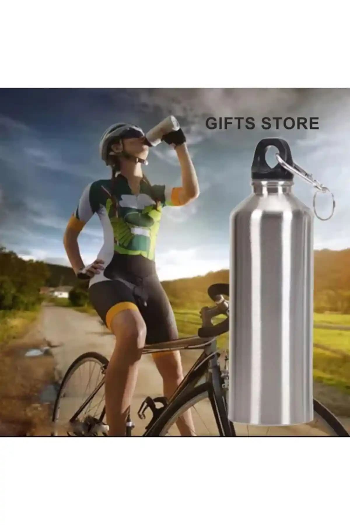 GIFTS STORE Çelik Su Matarası 750 ml dayanıklı ve hijyenik tasarım ile günlük kullanım için ideal