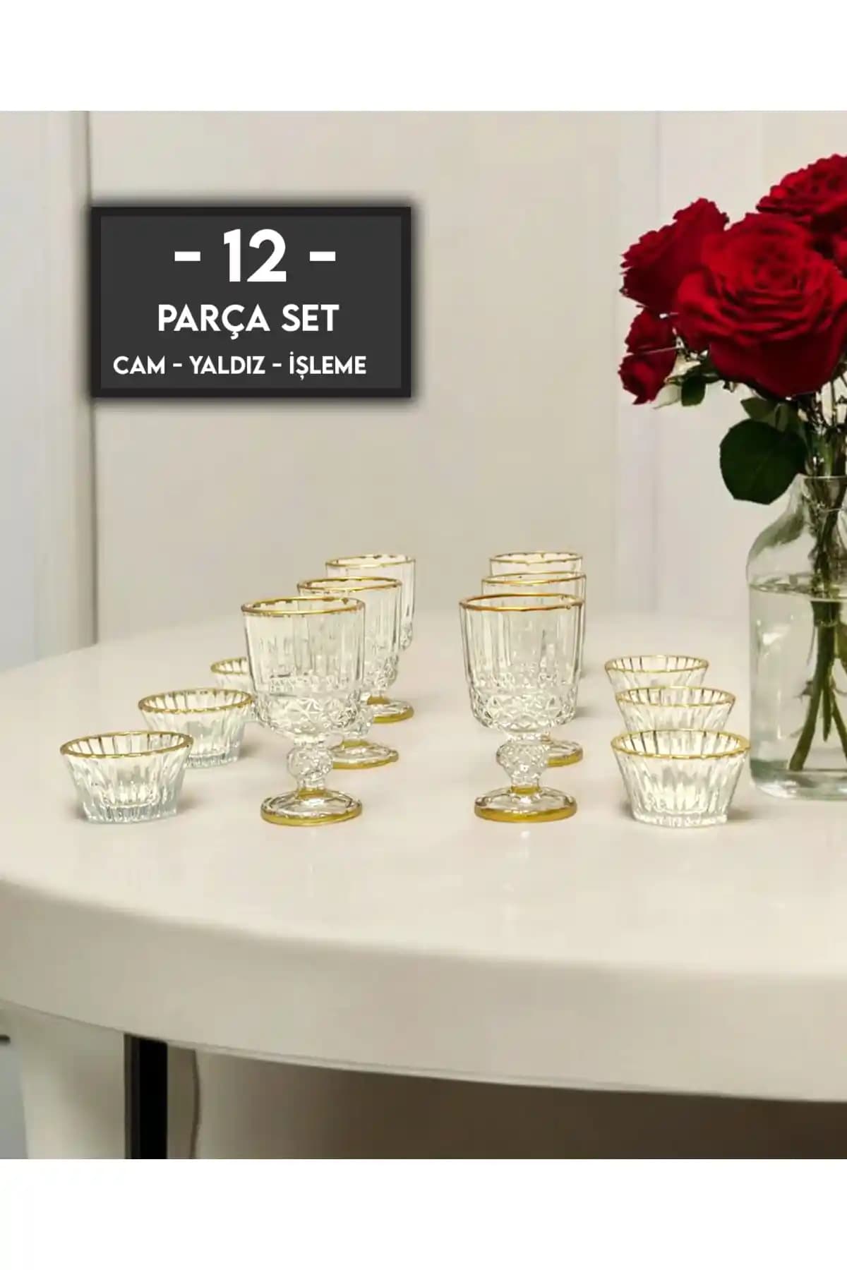 Gkzglass Yeni Yıl Orkide Cam Bardağı Seti Şık ve Dayanıklı Tasarım Özellikleriyle