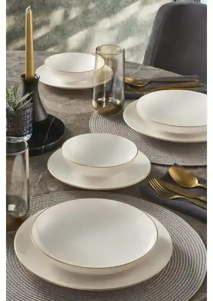 Güral Atina 24 Parça Porselen Yemek Takımı Estetik ve Dayanıklı Tasarım