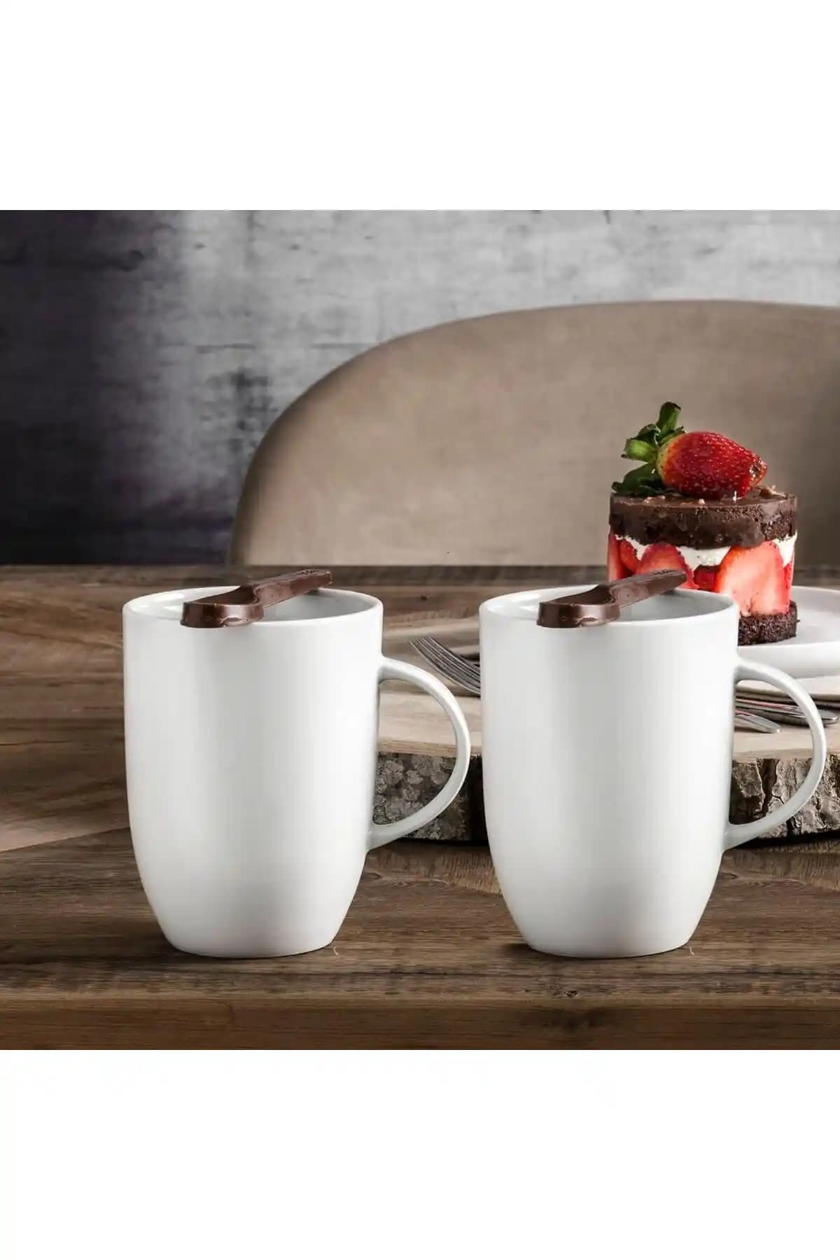 Güral Porselen Elit 2 Adet 300 cc Mug Bardak Seti Modern ve Dayanıklı Tasarım