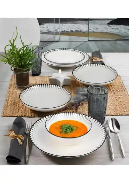 Güral Porselen Lina 24 Parça Yemek Takımı Estetik ve Dayanıklı Tasarım