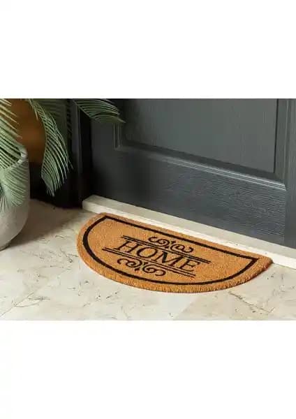 Home Baskılı Kapı Önü Paspası 33x60 cm doğal koko malzeme ve kaymaz taban ile dayanıklı ve şık giriş çözümü