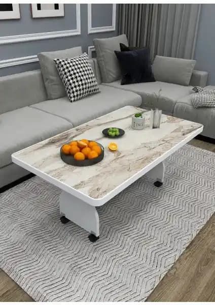 İnci Home Tekerlekli Orta Sehpa: Modern ve Dayanıklı Mobilya Parçası