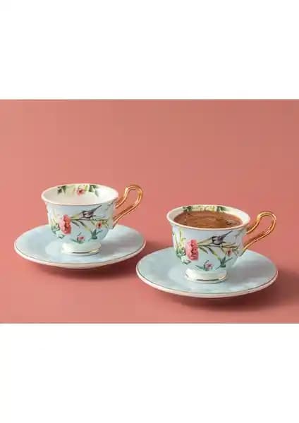 İngiliz Evi Vanilla Porselen Kahve Fincan Takımı Şık ve Estetik Tasarım Özellikleri