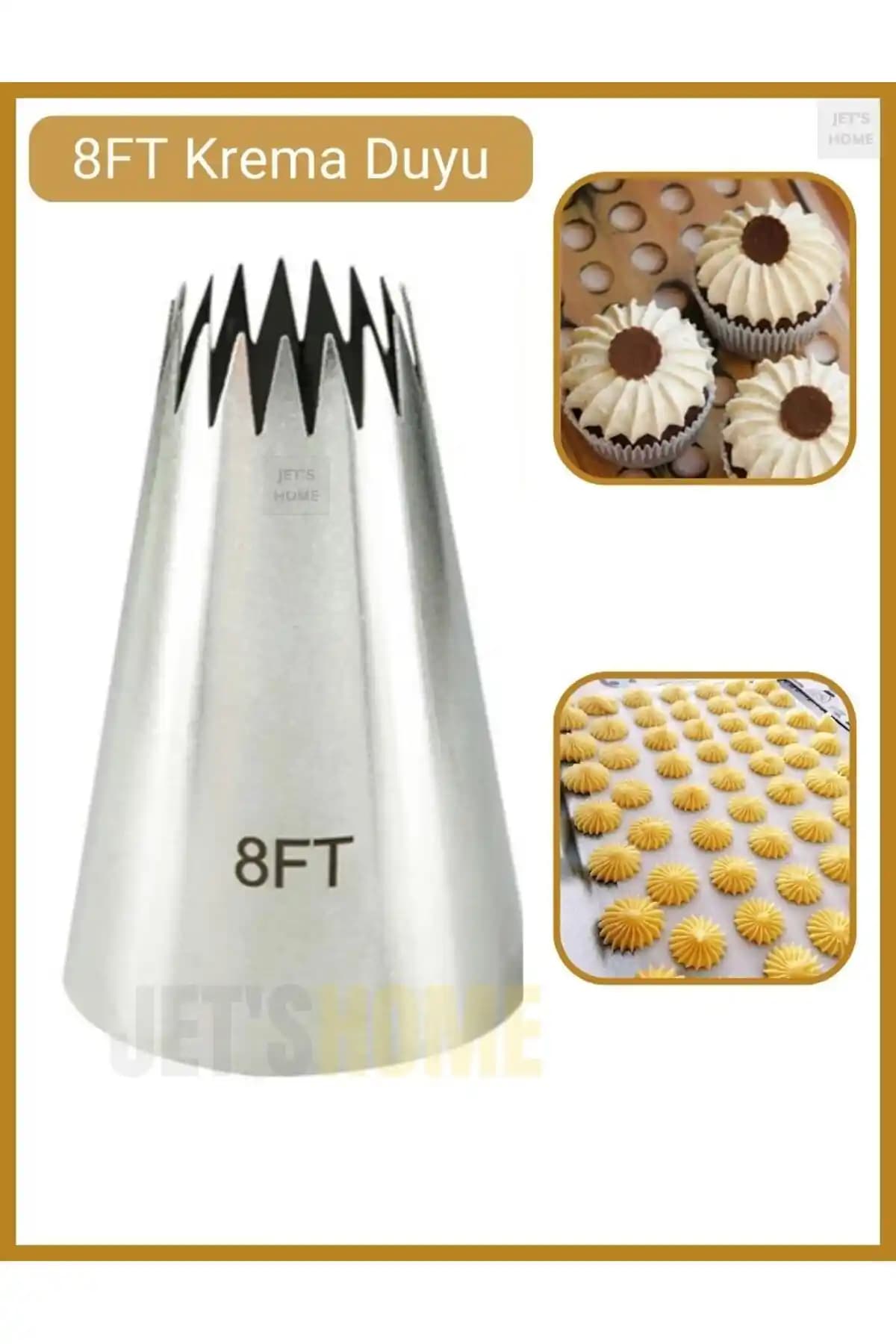 Jet's Home 8FT Krema Duyu Paslanmaz Çelik Hamur Şekillendirme Aracı Profesyonel Kullanım