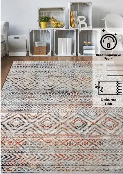 Konfor Bohem 4006 Modern Dokuma Halı: Şık ve Dayanıklı Ev Dekorasyonu İçin Ideal
