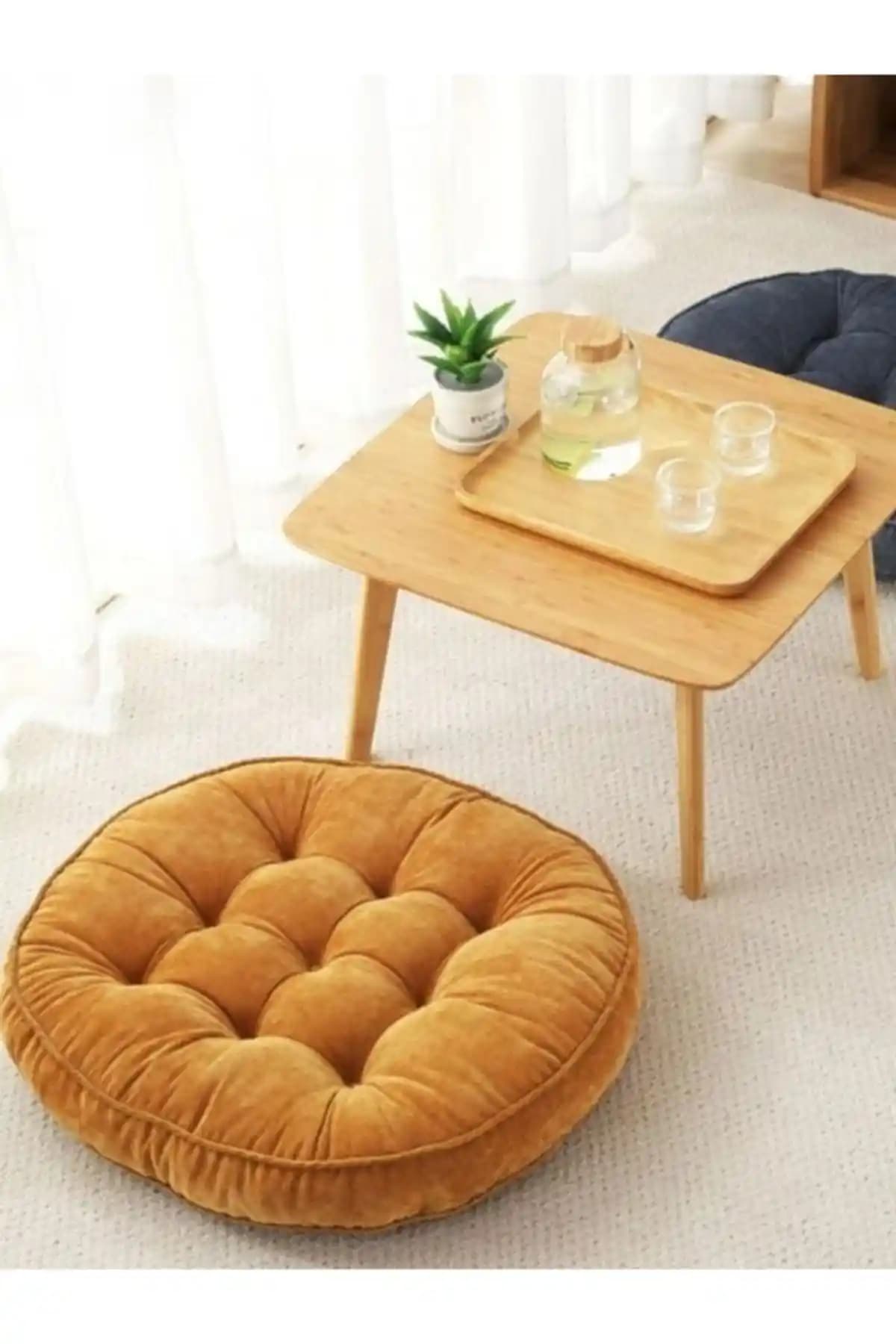 Lemeda Yuvarlak Yer Minderi: Modern ve Şık Oturma Çözümü 58x58 cm