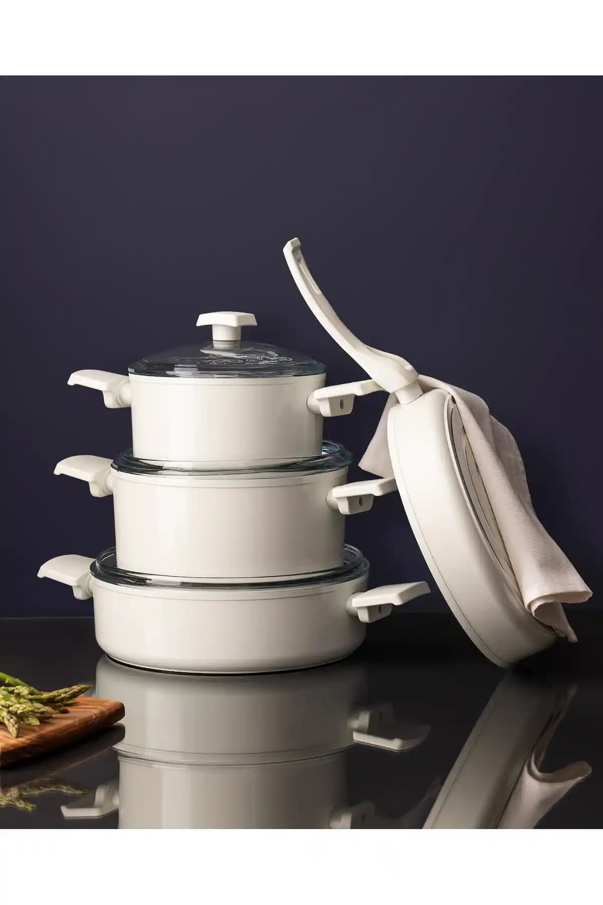 Madame Coco Nano Seramik 7 Parça Tencere Takımı: Estetik ve Fonksiyonellik Bir Arada