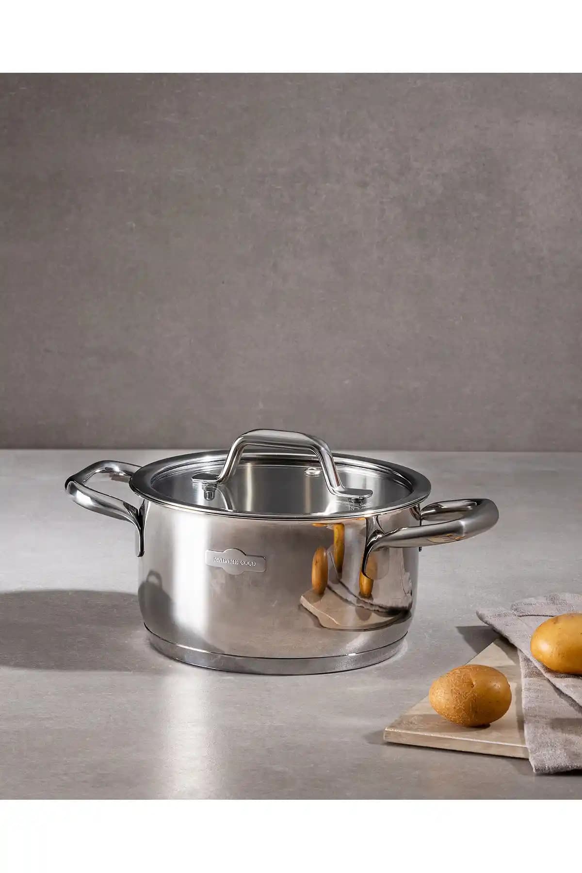 Madame Coco Nova Derin Çelik Tencere 16 cm Sağlam ve Sağlıklı Mutfak Kullanımı İçin