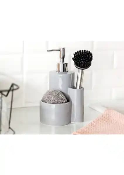 Madame Coco Trayer Fırçalı Sıvı Sabunluk: Estetik ve Fonksiyonellik Bir Arada