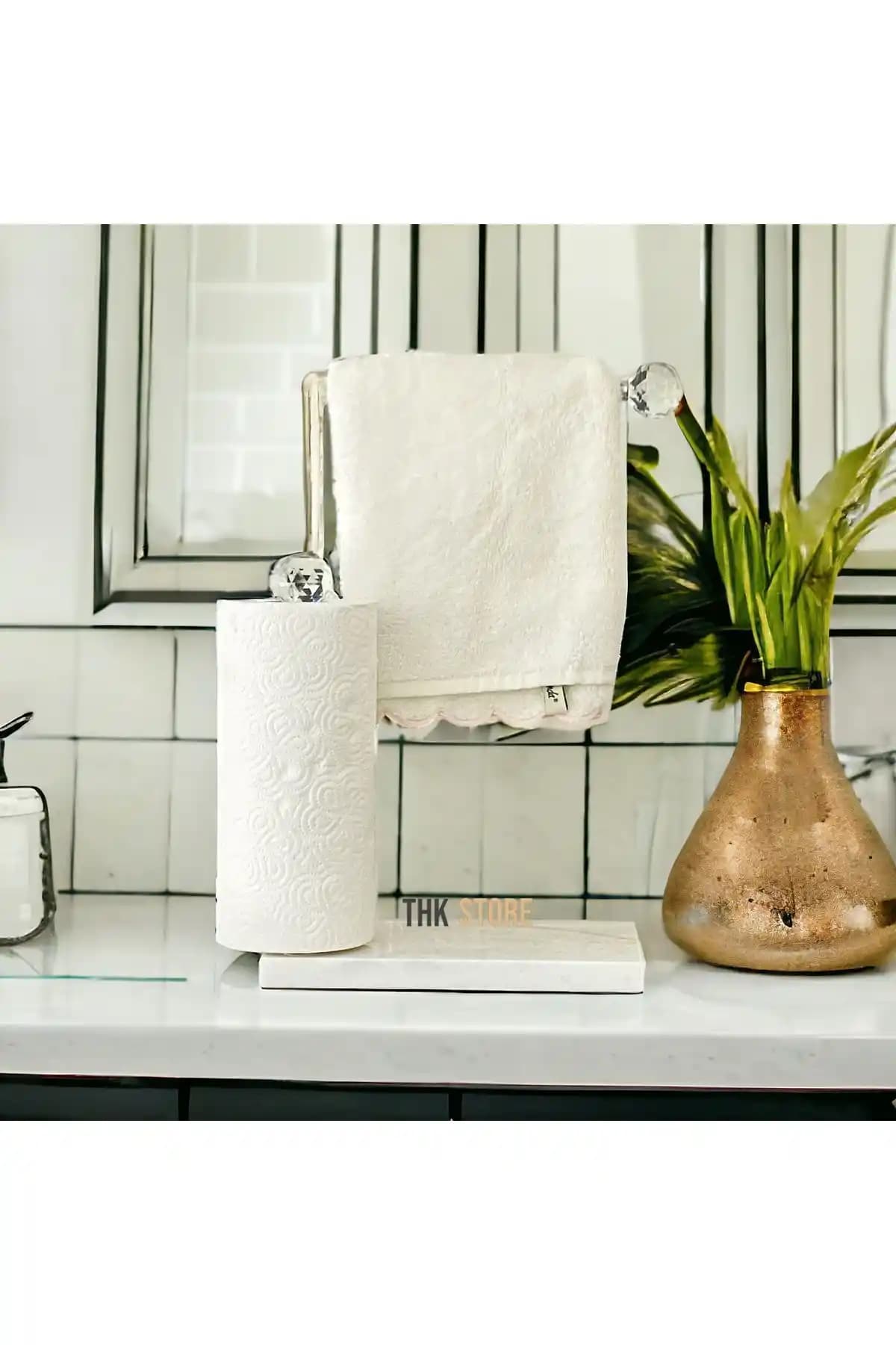 Mermer El Havluluk ve Kağıt Havluluk Peçetelik Seti Estetik ve Fonksiyonellik İle Dekorasyonunuza Zarif Dokunuş