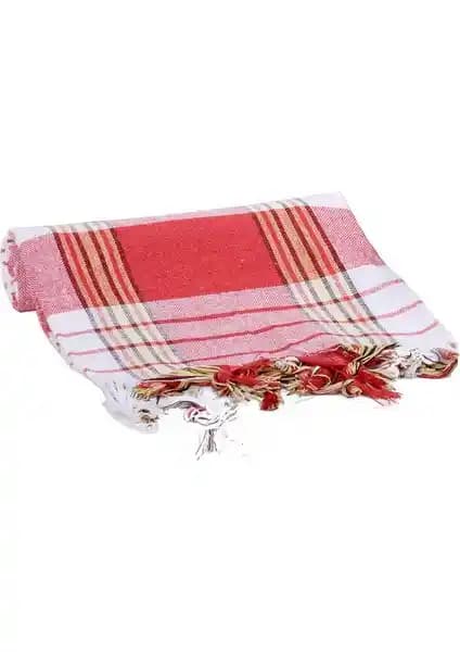 Minteks Türk Hamamı Pestemali Kırmızı 80x170 cm, Pamuklu ve Çok Yönlü Kullanım