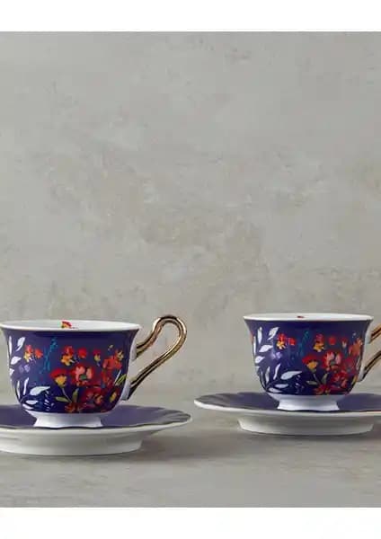 Miranda Bone China 4 Parça 2 Kişilik Kahve Fincan Takımı Modern ve Şık Tasarım