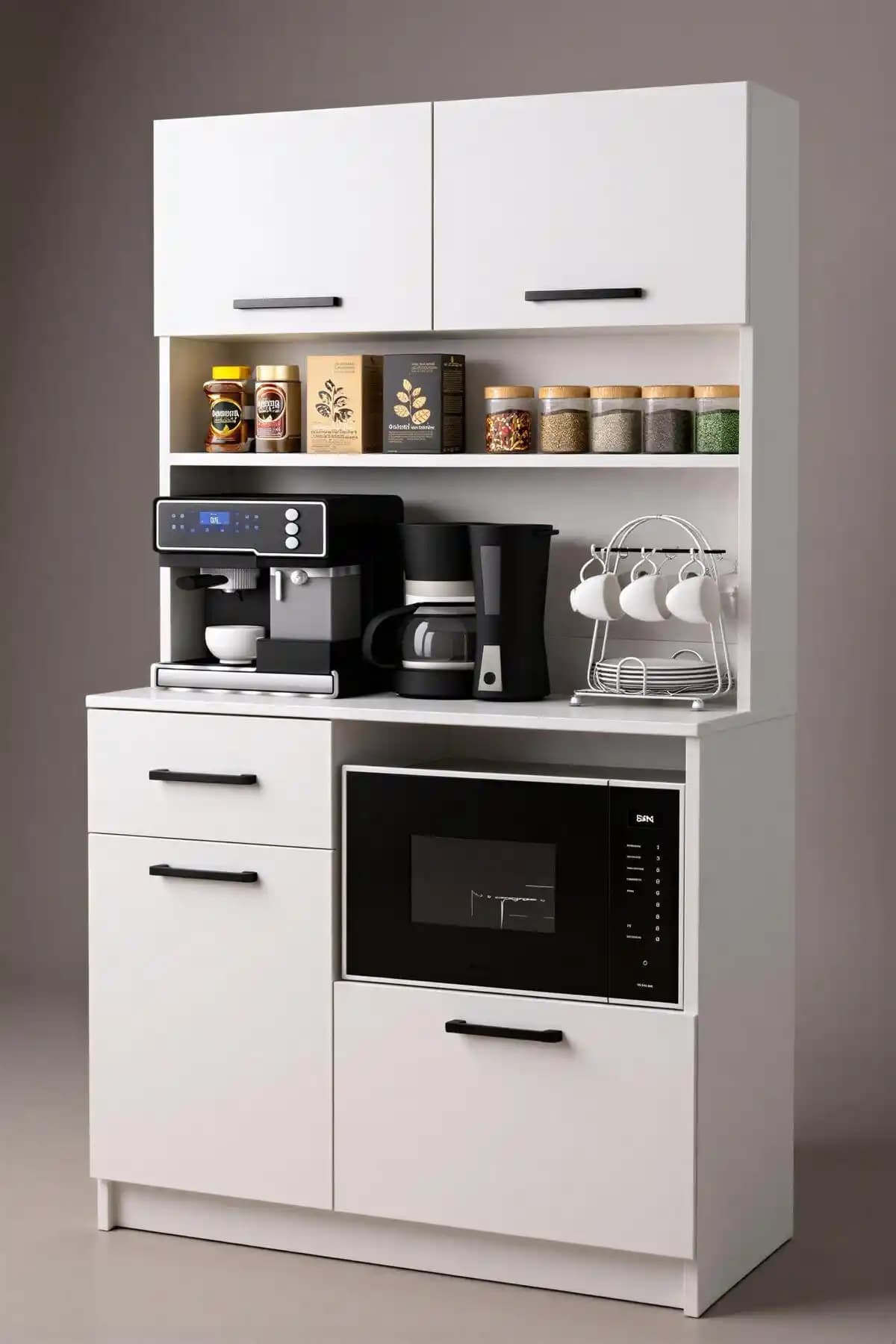 Moonlife Kahve Köşesi Dolabı Modern ve Fonksiyonel Tasarımıyla Ev Dekorasyonunu Tamamlar