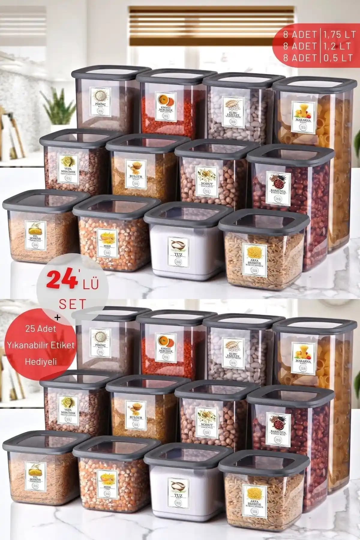 Nandy Home 24'lü Saklama Kabı Seti Gıda Güvenliği ve Dayanıklılık Sağlar