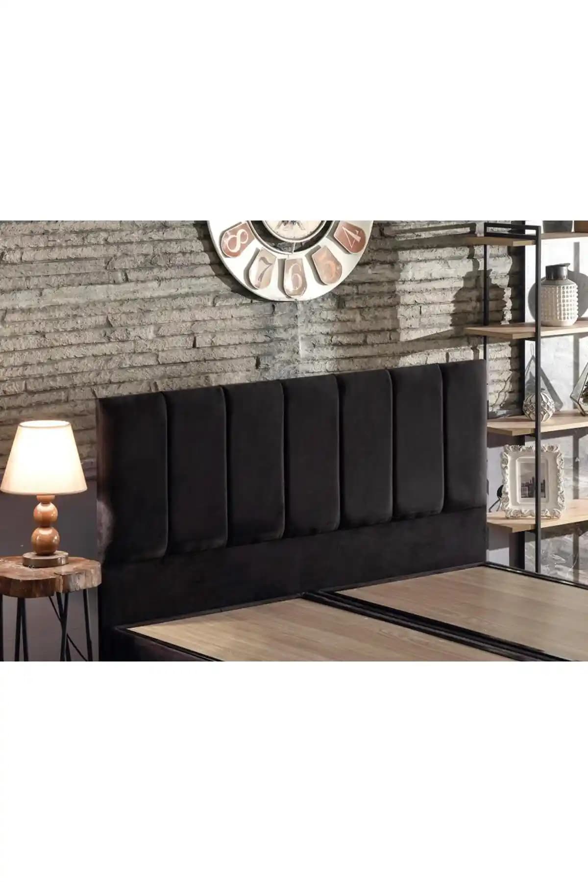 Niron Piano Lite Çift Kişilik Siyah Yatak Başlığı Şıklık ve Fonksiyonellik Sunar