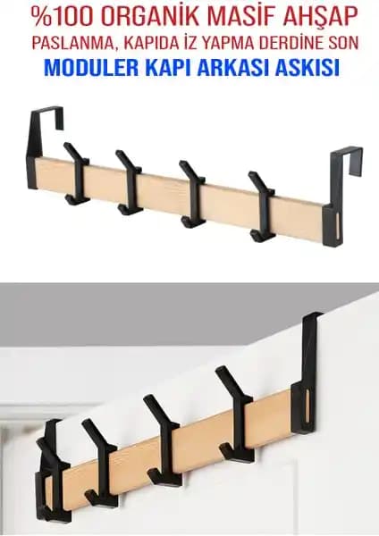 Nwood Nas-01 Ahşap Kapı Arkası Askısı Estetik ve Fonksiyonellik Bir Arada