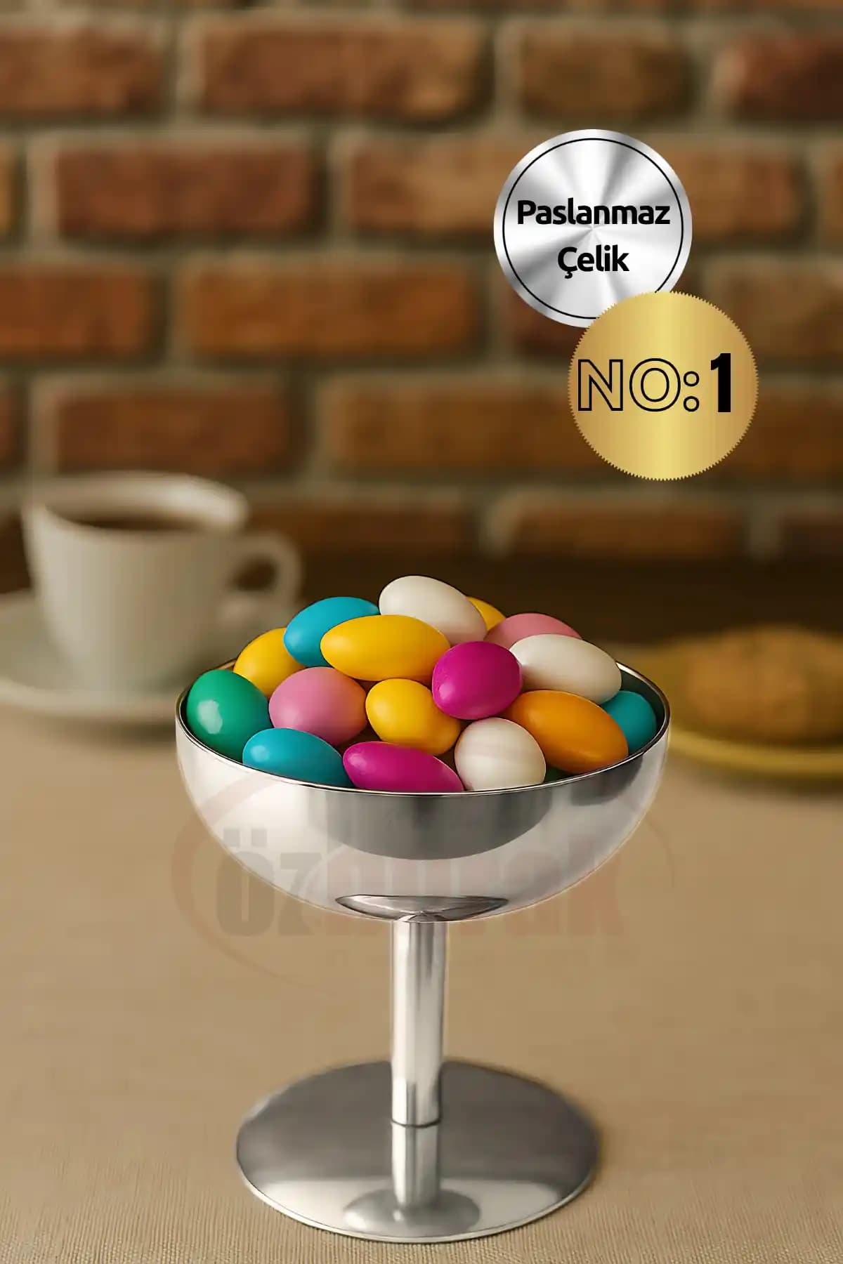 Özburak Çelik Ayaklı Lokumluk: Modern ve Dayanıklı Mutfak Sunum Aksesuarı