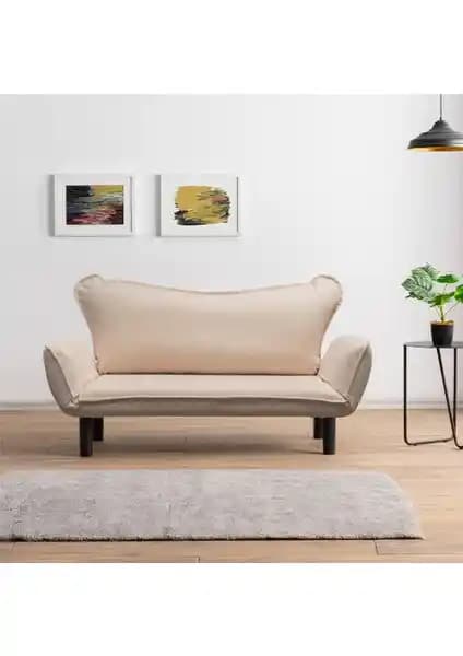 Pafu Chatto İkili Yataklı Koltuk Krem Renkli Modern ve Dayanıklı Mobilya Ürünü