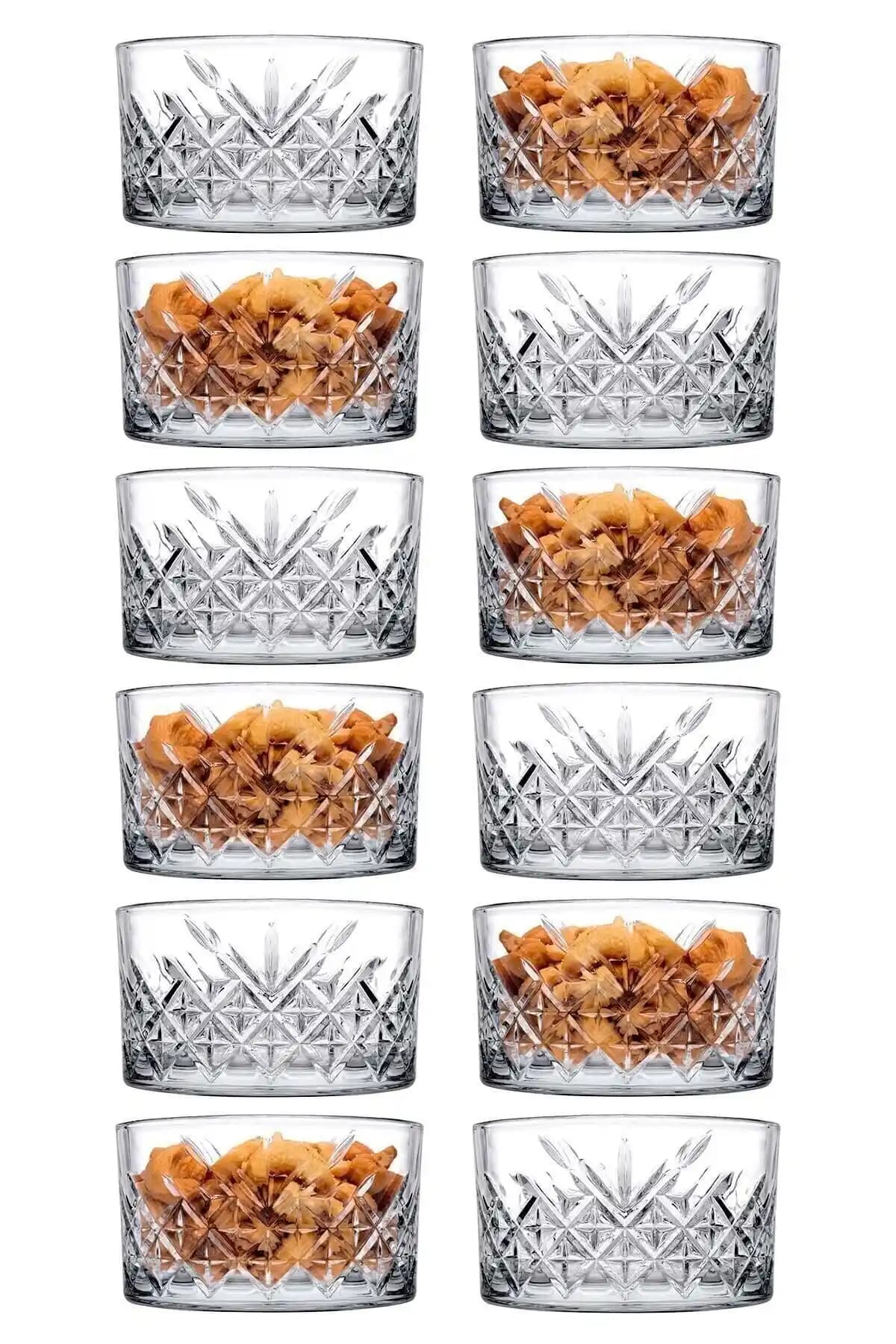 Paşabahçe Timeless 12'li Cam Çerezlik Kase Seti Zarif ve Dayanıklı Tasarım