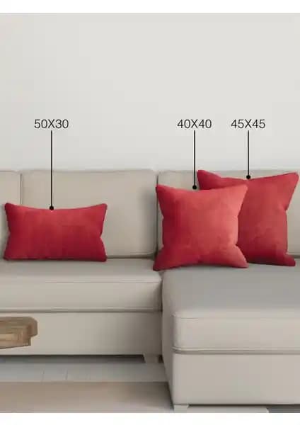 Perle Home Günlük Serisi Gelincik Renkli Kırlent Kılıfı Estetik ve Dayanıklı Tasarım