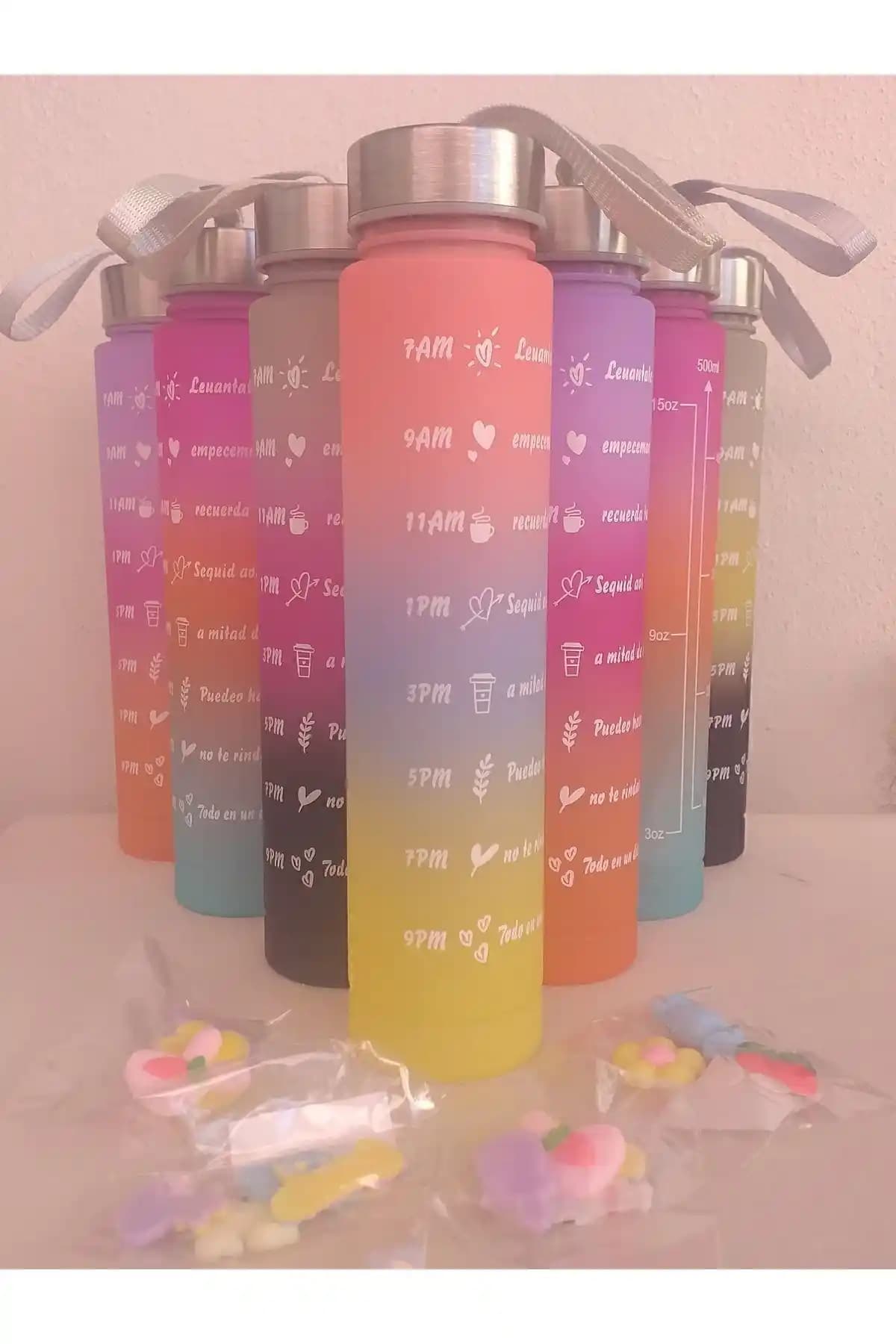 RENGARENK Motivasyonel Su Matarası: Çok Amaçlı, Şık ve Sağlıklı Tasarım