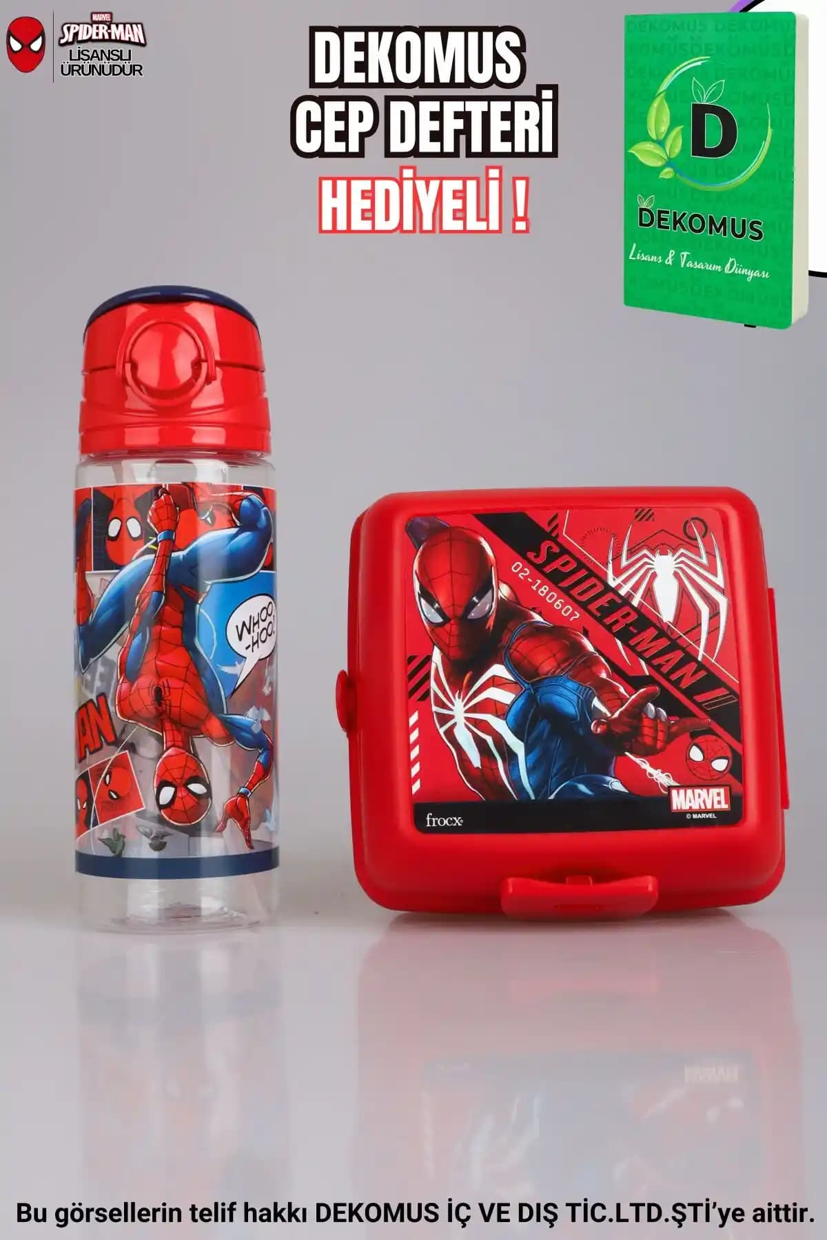 Spiderman Lisanslı Çocuk Beslenme ve Su Kabı Seti: Eğlenceli ve Fonksiyonel Tasarım