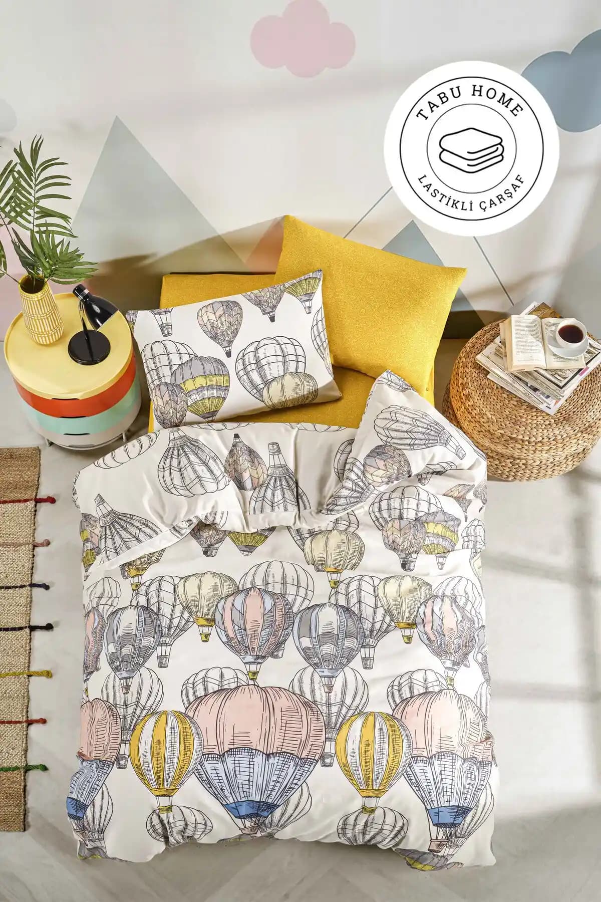 Tabu Home Kapadokya Balon Temalı Tek Kişilik Nevresim Takımı ve Özellikleri
