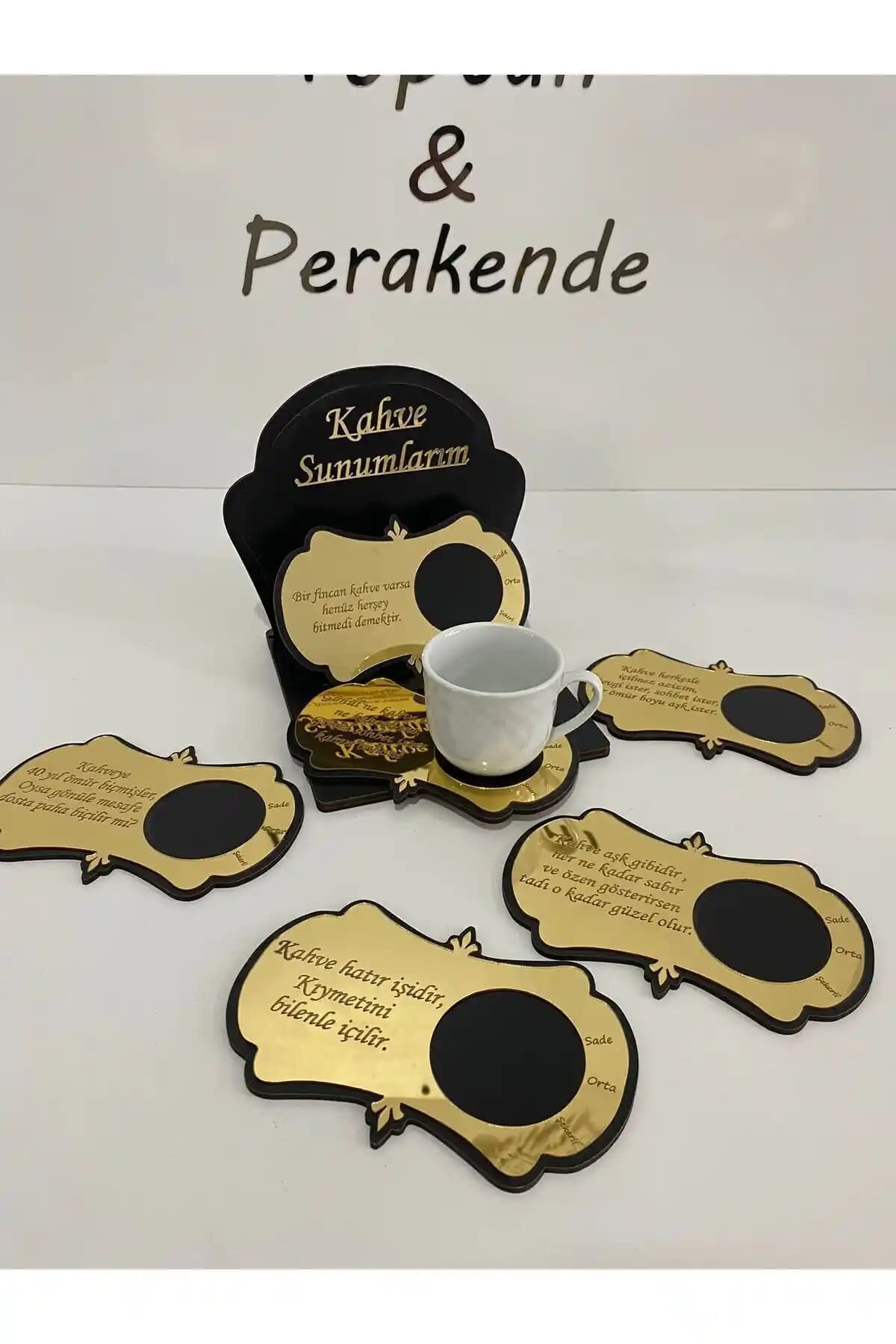 Taga 6'lı Gold Kahve Sunumluklarıyla Şık ve Dayanıklı Kahve Servisi Deneyimi