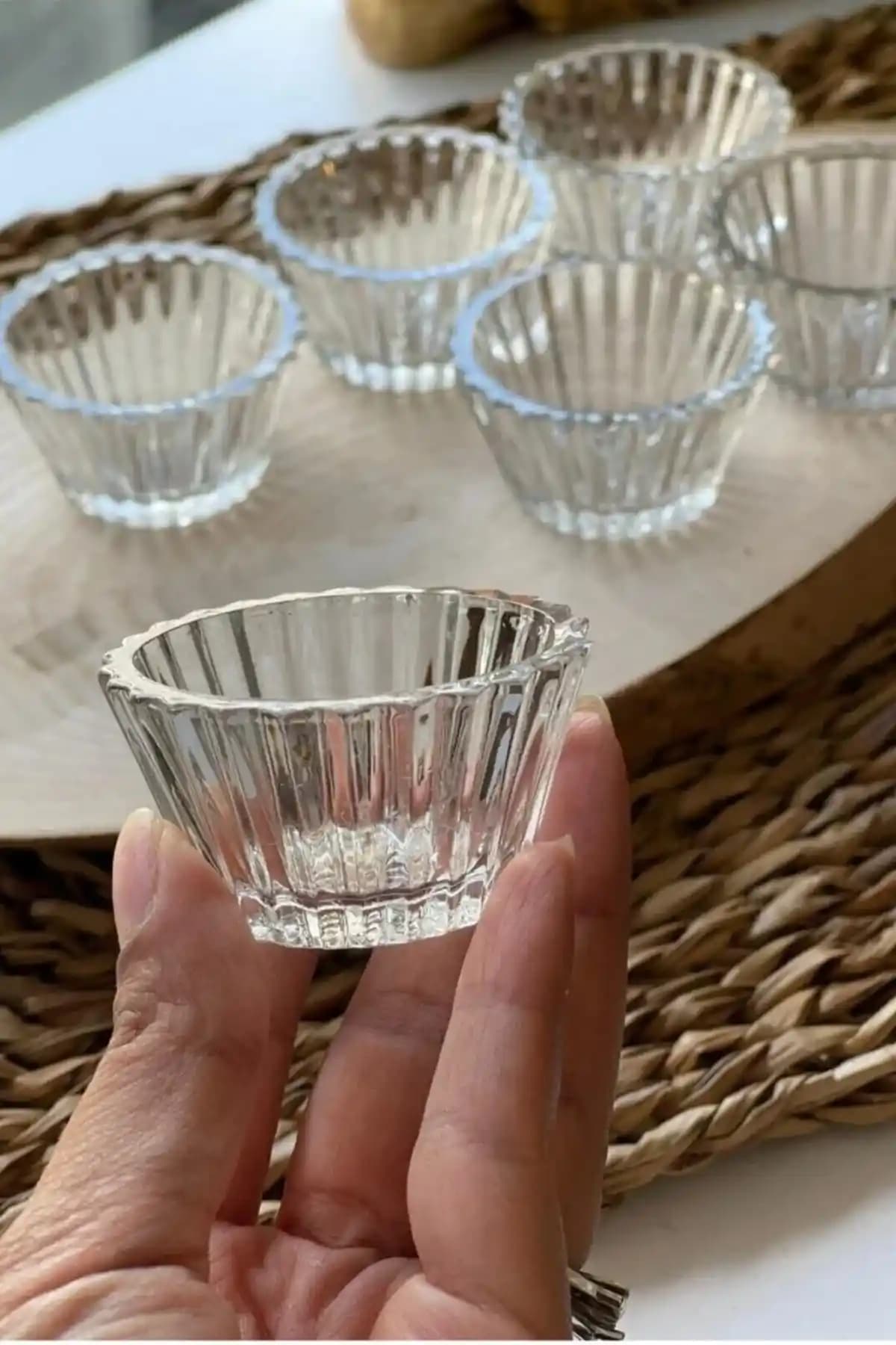 Trouvaille 6'lı Cam Mini Sosluk ve Lokumluk Seti Şık ve Pratik İkram Çözümü